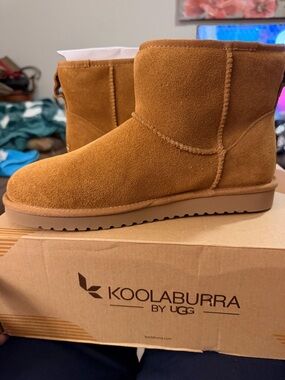 Koolaburra Chestnut Tan Suede Short Boots